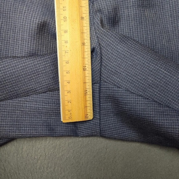 Hugo Boss Dress Pants Mens 36x31 Blue Gray Micro Check Flat Front Suit Sharp - Picture 15 of 15